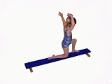 5ft Blue Suede Balance Beam