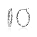 Sterling Silver Tarnish-Free 3mm Small Oval Twist Hoop...