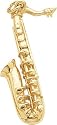Saxophone Charm, Gold Plated Silver