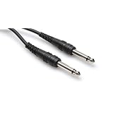 15Ft 1/4 In Plug To 1/4 In Plu Single Channel Unbalanced With White Earbud Headphones