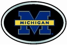 Michigan Wolverines Color Auto Emblem