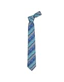 Emilio Pucci Ornamental Bands Woven Silk Tie Violet