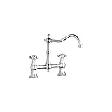 Grohe 20128000 Bridgeford Chrome Bridge Kitchen Faucet w/ Cross Handles