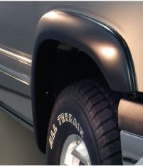 Bushwacker Extend A Fender Flares - , Rear Set 2006 - 2007 Dodge Ram 2500 Power Wagon Short Bed (Tire Coverage 2.25in.)