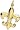 Fleur de lis Charm, Gold Plated Silver