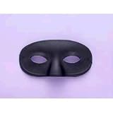 Half Mask - Deluxe Domino Black Adult Accessory