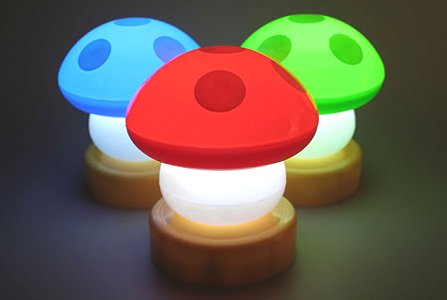 New Colourful Mushroom Push/Touch Night Light/Lamp