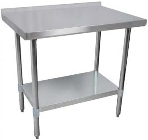 Commercial Stainless Steel Work Prep Table 30 x 36 with Backsplash NSF Certified