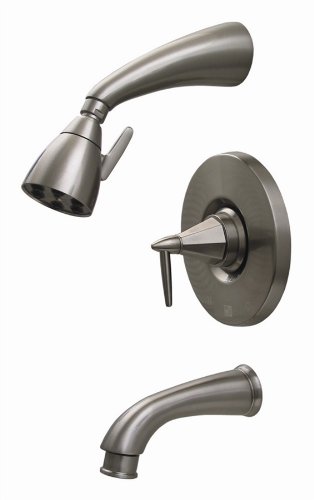 Whitehaus 614.855PR Wall Mount Shower Set with Valve Tub Filler & Diverter