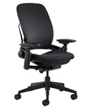 LEAP CHAIR FULLY ADJUSTABLE V2 MODEL BY STEELCASE - BLACK FABRIC