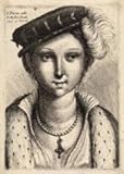 IMAGE OF 2.75 inch x 2 inch (7.5 x 5cm) Acrylic Keyring Wenceslaus Hollar - Young woman with a feathered hat