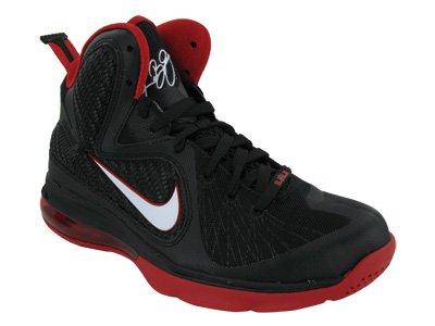 Youth Nike Lebron 9 (GS) Basketball Shoes Black / White / Sport Red 472664-001
