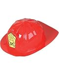 Child's Plastic Red Fire Chief Party Helmet (12 Pack) Party Hat
