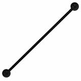 Surgical Steel Black PVD Coated Industrial Barbell with Size: 14Ga. (1.6 mm) x 38 mm (1 1/2 in) x 5 mm