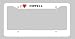 Custom License Plate with I Love Howell