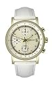 DKNY Women's Chronograph Gold-Tone Stainless Steel and White Leather Watch #NY4526