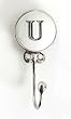 Monogram Ceramic Wall and Jewelry Hook - U Monogram Ceramic Wall and Jewelry Hook - U