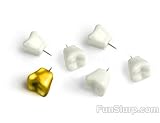 Kikkerland Tooth Push Pins, Set of 6 (ST26)