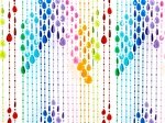 Present Time Multicolored Plastic Beads Curtain