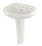 TOTO LPT890.8G-01 Carlyle Lavatory and Pedestal with 8-Inch Centers, Cotton White