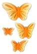 Papier mache figurines, ''Butterflies in Flight' (set of 4)