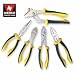 Premium-Grade 5-Piece Nickel-Iron Plier and Wrench Set with Soft Grip
