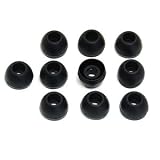 5 Pair Medium Black color Silicone Replacement Ear Buds Tips for Audio-Technica Skullcandy Monster Sony Ultimate Ears Sharp Sennheiser Plantronics TDK Phillips Panasonic Denon Griffin JVC + free Bluecell Cable Tie