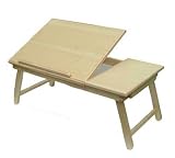 Space Saver Solid Wood Multi Functional Laptop Desk Tray Supports up to 18"-Screen Laptops - New Improved Model.