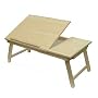 Space Saver Solid Wood Laptop Bed Tray Multiuse Laptop Table Desk, Notebook Stand Holds up to 18.4" Screen