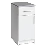 Elite Garage/Laundry Room Base Drawer with Door In White Finish By Prepac Furniture