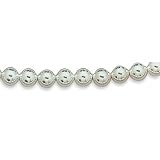 18 Inch 8mm Sterling Silver Bead Necklace