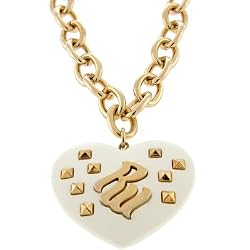 Rocawear La Creme Resin Rw Studded Heart Necklace