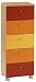 SB-Design 433-005_Buche-Nachbildung/rot-orange-gelb - Kommode SOPHIA 5 - B x H x T: 40.0 x 106.0 x 31.5 cm