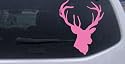 Big Buck Hunting And Fishing Car Window Wall Laptop Decal Sticker -- Pink 3in X 3.6in