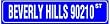 BEVERLY HILLS 90210 STREET tv road sign