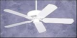 Designer Ceiling Fan Appliance White Remote