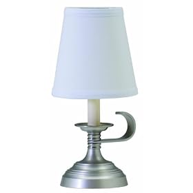 House of Troy CH878-AS Coach Collection 12-Inch Portable Accent Table Lamp, Antique Silver