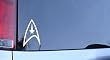 Star Trek Federation Logo Vinyl Decal - White Window Sticker