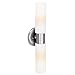 Cobalt - 2-Light Wall Sconce - Brushed Steel Finish - Opal Glass Shade