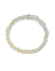 Sterling Silver White Freshwater Cultured Pearl Necklace - 22