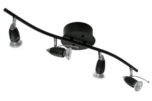 Oriva 12003/4-80 Spotlight, 12 x 65 x 17 cm, 4 x GU10, schwarz Preisvergleich