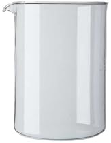 Bodum Spare Glass For French Press Coffee Maker, 4 Cup, 0.5 l, 17 oz, dia 9.6 cm, H 12.5 cm