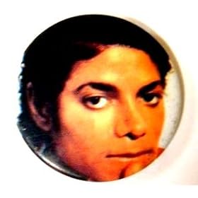 Michael Jackson-Vintage Original 1980's Button-Close up-Rare!!!
