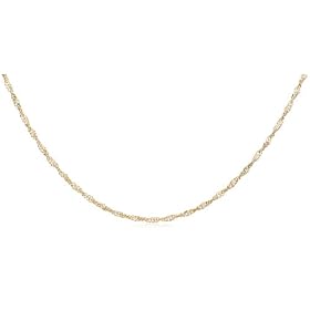14k Yellow Gold 1.5mm Diamond-Cut Singapore Chain Necklace, 20" by 