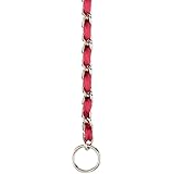 Guardian Gear 20-Inch Steel Dog Choke Chain with Nylon Webbing, Raspberry