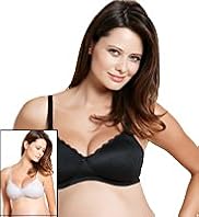 2 Pack Maternity Cotton Rich Non-Wired Spot Nursing B-H Bras