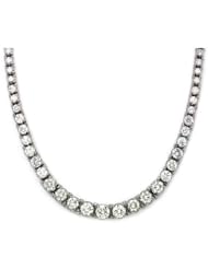 14K Yellow Gold Diamond Necklace With 18 Inch Rope Chain
