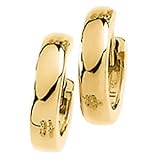 14K Yellow Gold Hinged Earrings, 14 mm