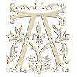 Monogram Embroidered Guest Towel - A - 1 Hand Towel