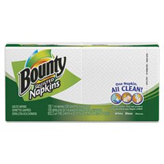 Bounty Quilted Napkins, 1-Ply, 12.1In X 12In, 100/PK, White